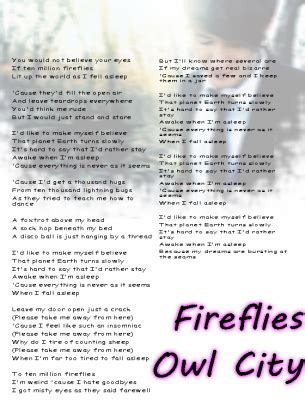 owl city fireflies lyrics|fireflies song lyrics.
